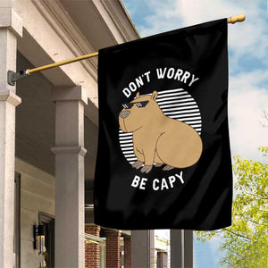 Funny Capybara Garden Flag Do Not Worry Be Capy Chill Animal Lover Gift TS12 Print Your Wear