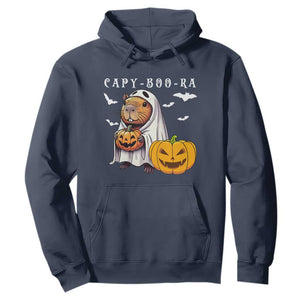 Funny Halloween Capy Boo Ra Hoodie Cute Capybara Boo Ghost TS12 Navy Print Your Wear