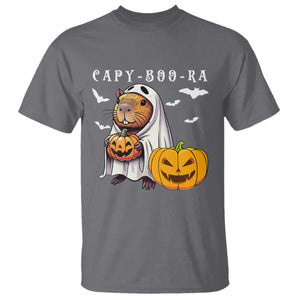 Funny Halloween Capy Boo Ra T Shirt Cute Capybara Boo Ghost TS12 Charcoal Print Your Wear