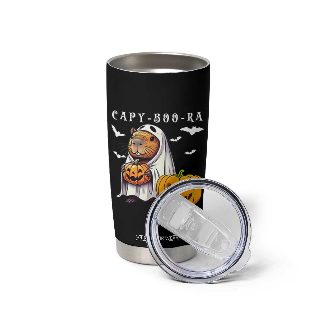 Funny Halloween Capy Boo Ra Tumbler Cup Cute Capybara Boo Ghost TS12 Print Your Wear