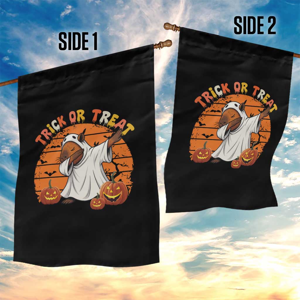 Funny Capybara Halloween Garden Flag Trick Or Treat Cute Cappy Boo Ghost TS12 Print Your Wear