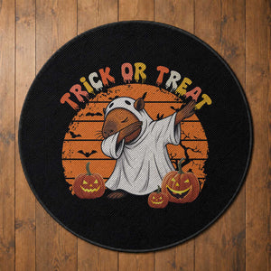 Funny Capybara Halloween Round Rug Trick Or Treat Cute Cappy Boo Ghost