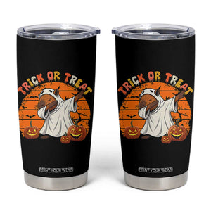 Funny Capybara Halloween Tumbler Cup Trick Or Treat Cute Cappy Boo Ghost TS12 Black Print Your Wear