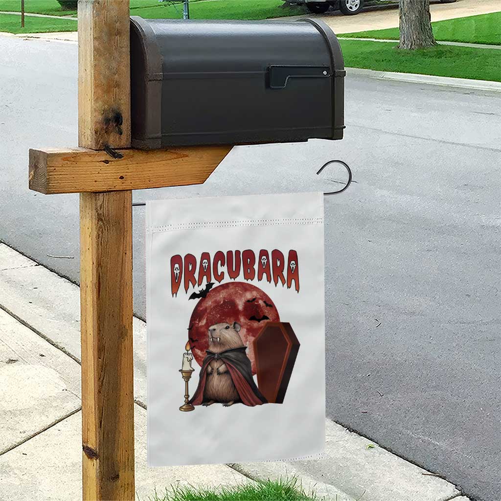 Halloween Capybara Garden Flag Funny Dracubara In Dracula Outfit TS12 Print Your Wear