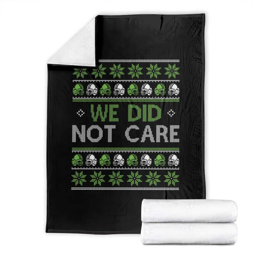 We Did Not Care Throw Blanket Ugly Christmas Football Fan Gift TS12 Black Print Your Wear