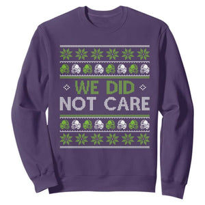 We Did Not Care Sweatshirt Ugly Christmas Football Fan Gift TS12 Purple Print Your Wear