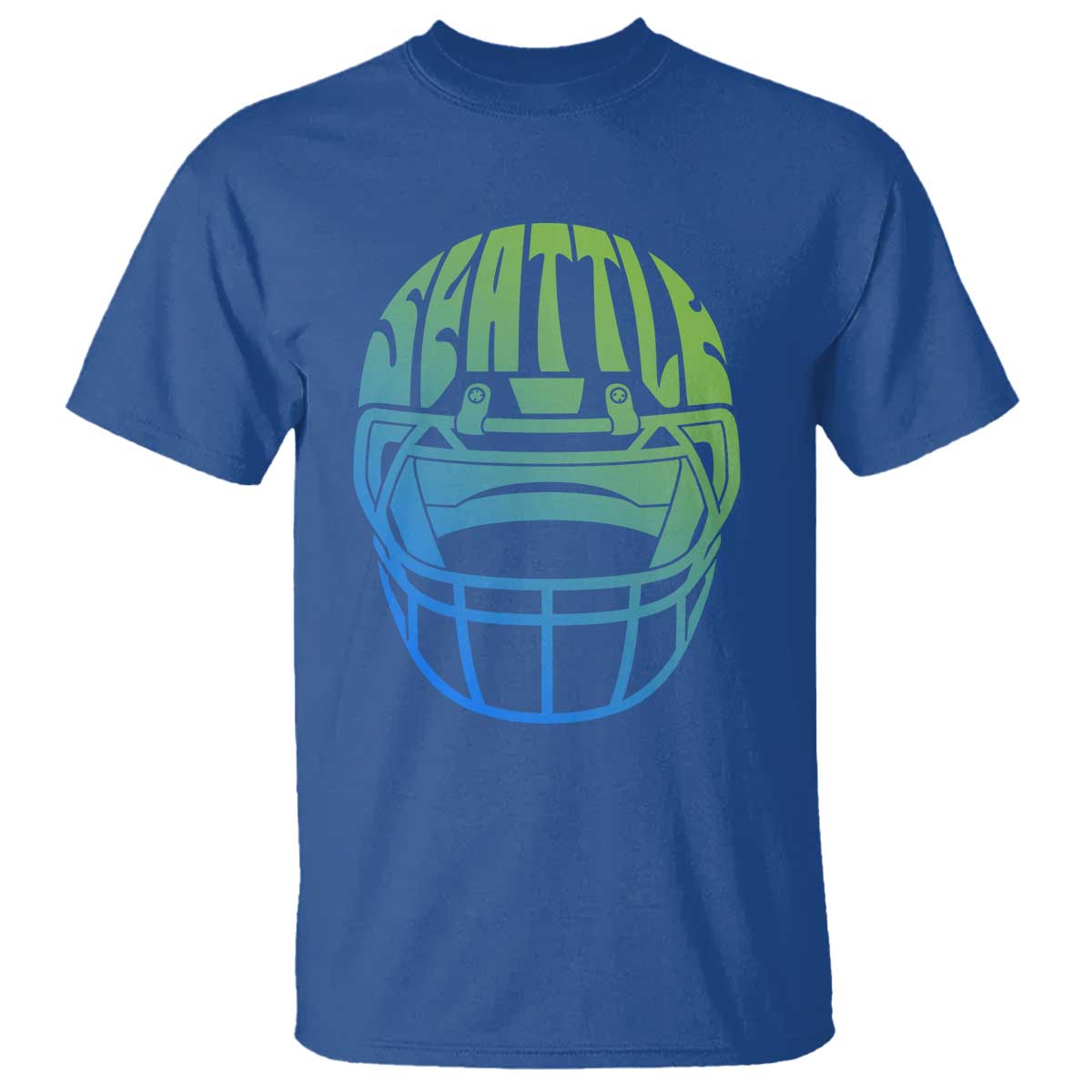 Seattle Northwest Fan Pride T Shirt Vintage Football Helmet Sports Graphic TS12 Royal Blue Print Your Wear