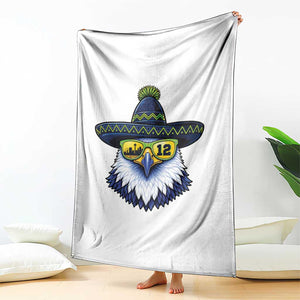 Sombrero Eagle With Neon Skyline Sunglasses Throw Blanket Emerald City Pride TS12 Print Your Wear