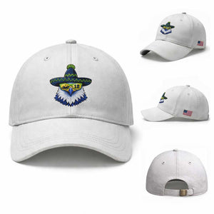 Sombrero Eagle With Neon Skyline Sunglasses Baseball Cap Emerald City Pride TS12 Baseball Cap Universal Fit White Print Your Wear