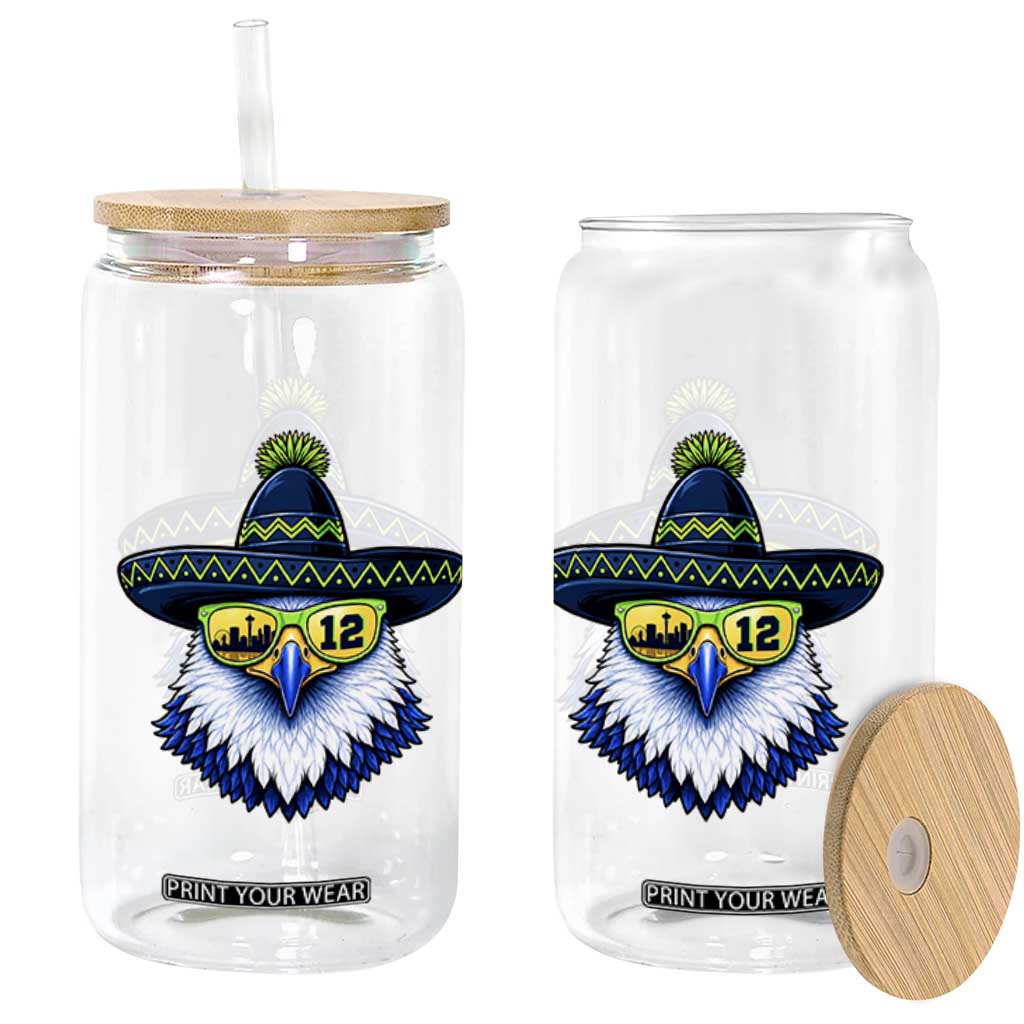 Sombrero Eagle With Neon Skyline Sunglasses Glass Can Emerald City Pride TS12 Print Your Wear