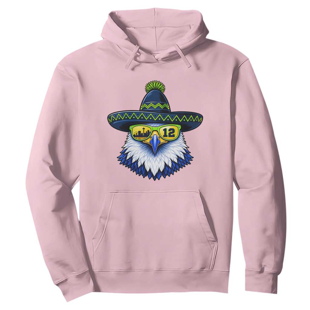 Sombrero Eagle With Neon Skyline Sunglasses Hoodie Emerald City Pride TS12 Light Pink Print Your Wear