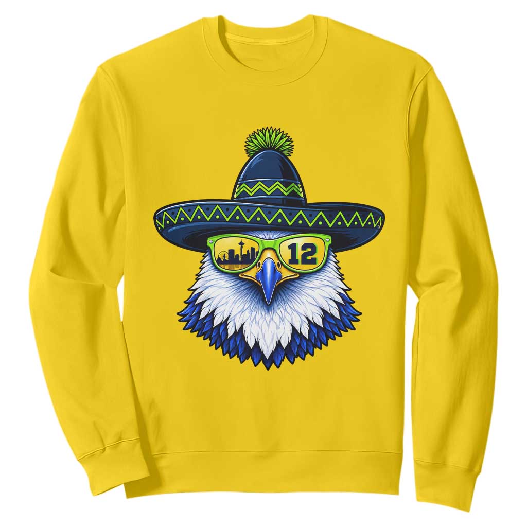 Sombrero Eagle With Neon Skyline Sunglasses Sweatshirt Emerald City Pride TS12 Daisy Print Your Wear