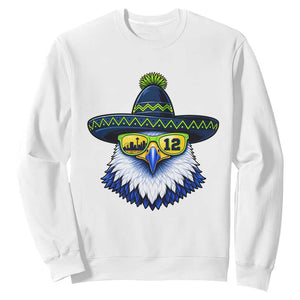 Sombrero Eagle With Neon Skyline Sunglasses Sweatshirt Emerald City Pride TS12 White Print Your Wear