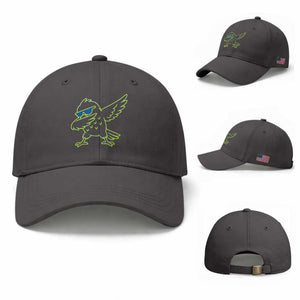 Funny Emerald City Seattle Bird Dabbing Baseball Cap Pacific Northwest Sports Fan TS12 Baseball Cap Universal Fit Dark Gray Print Your Wear