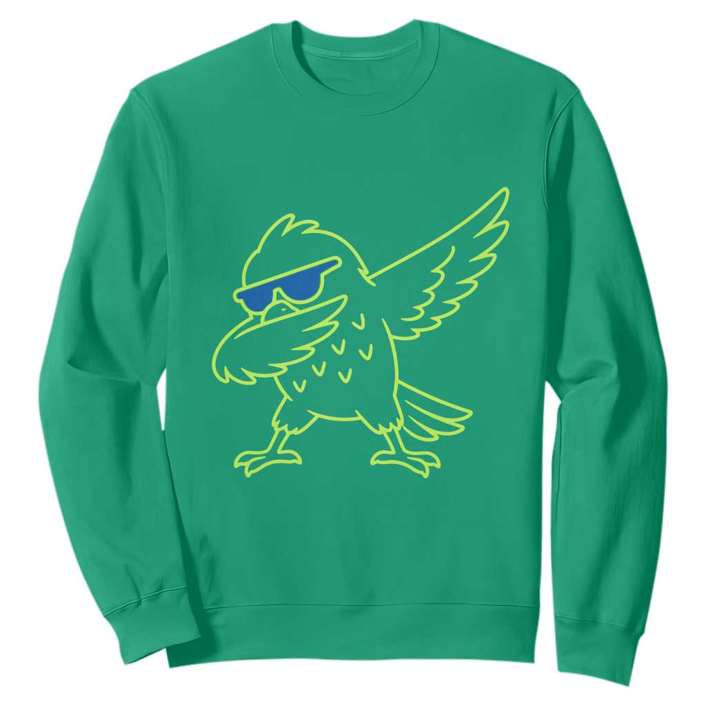 Funny Emerald City Seattle Bird Dabbing Sweatshirt Pacific Northwest Sports Fan TS12 Irish Green Print Your Wear