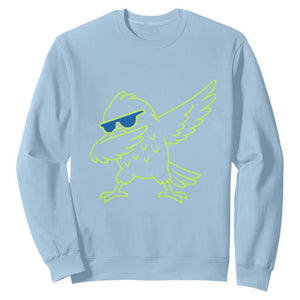 Funny Emerald City Seattle Bird Dabbing Sweatshirt Pacific Northwest Sports Fan TS12 Light Blue Print Your Wear