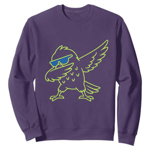Funny Emerald City Seattle Bird Dabbing Sweatshirt Pacific Northwest Sports Fan TS12 Purple Print Your Wear