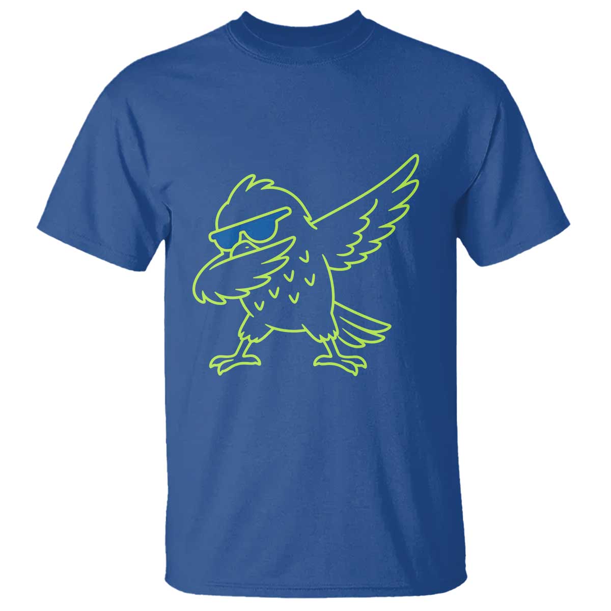 Funny Emerald City Seattle Bird Dabbing T Shirt Pacific Northwest Sports Fan TS12 Royal Blue Print Your Wear