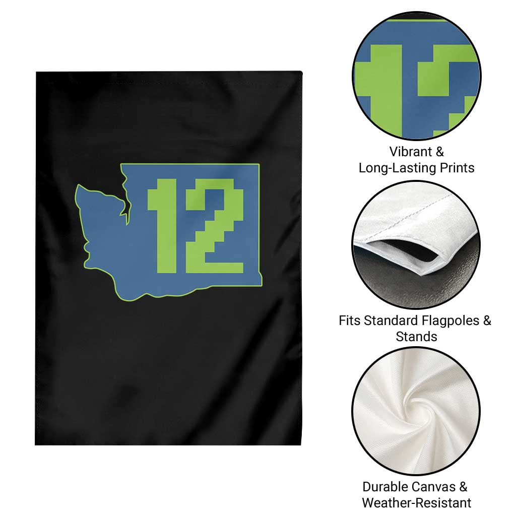 Washington State Map Number 12 Garden Flag Pacific Northwest Sports Fan TS12 Print Your Wear