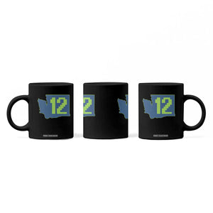 Washington State Map Number 12 Coffee Mug Pacific Northwest Sports Fan TS12 Print Your Wear