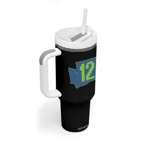 Washington State Map Number 12 Tumbler With Handle Pacific Northwest Sports Fan TS12 Print Your Wear