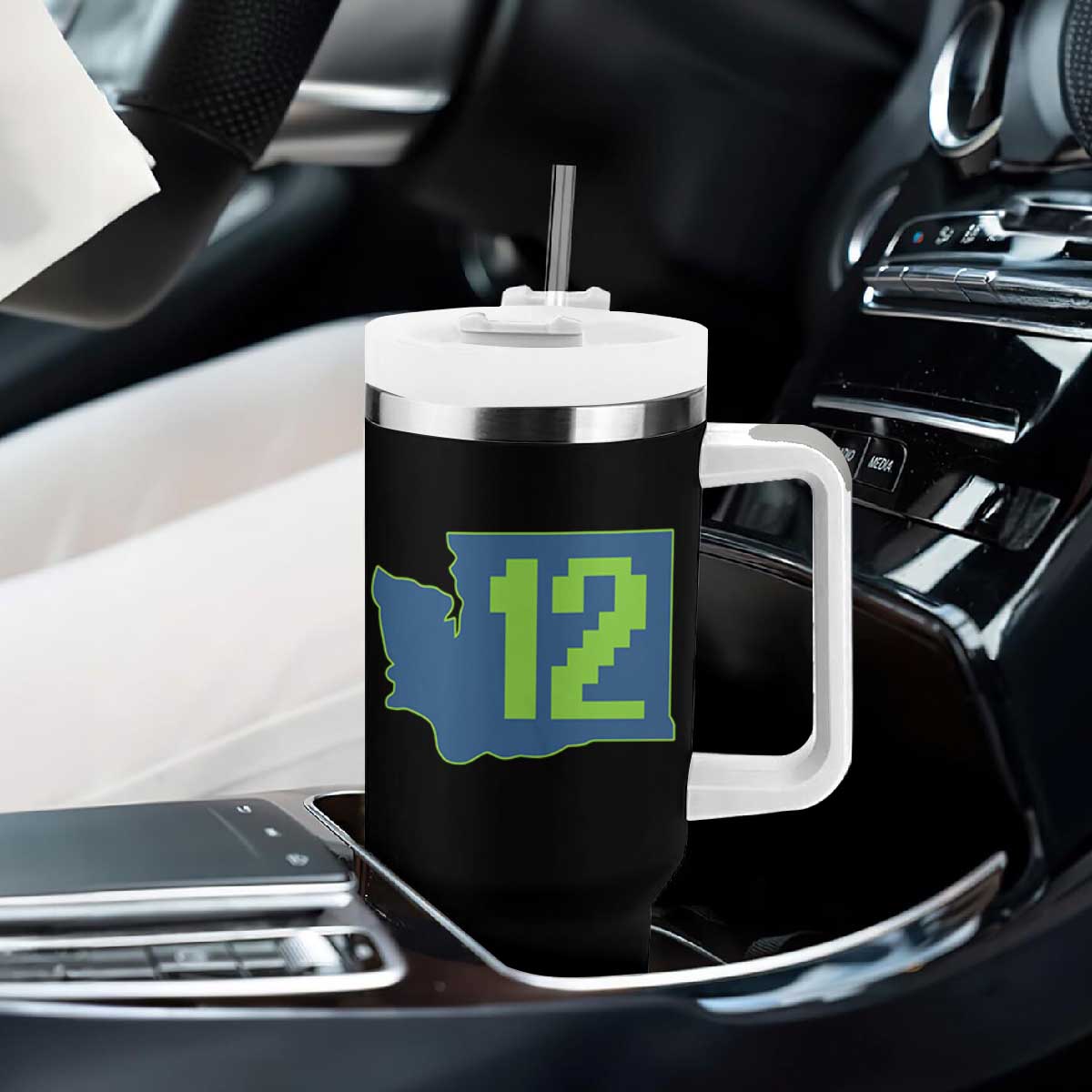 Washington State Map Number 12 Tumbler With Handle Pacific Northwest Sports Fan TS12 Print Your Wear