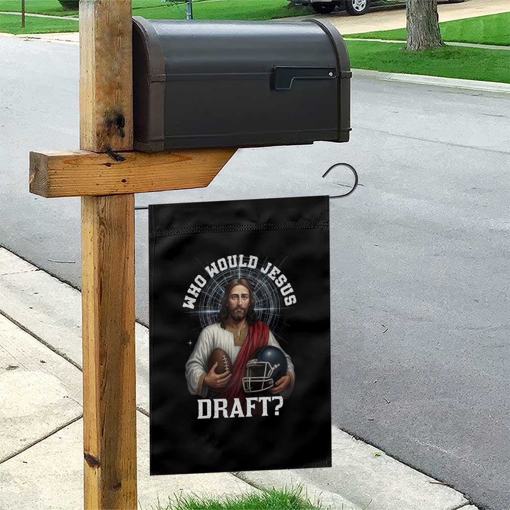 Christian Football Gift Garden Flag Who Would Jesus Draft TS12 Print Your Wear
