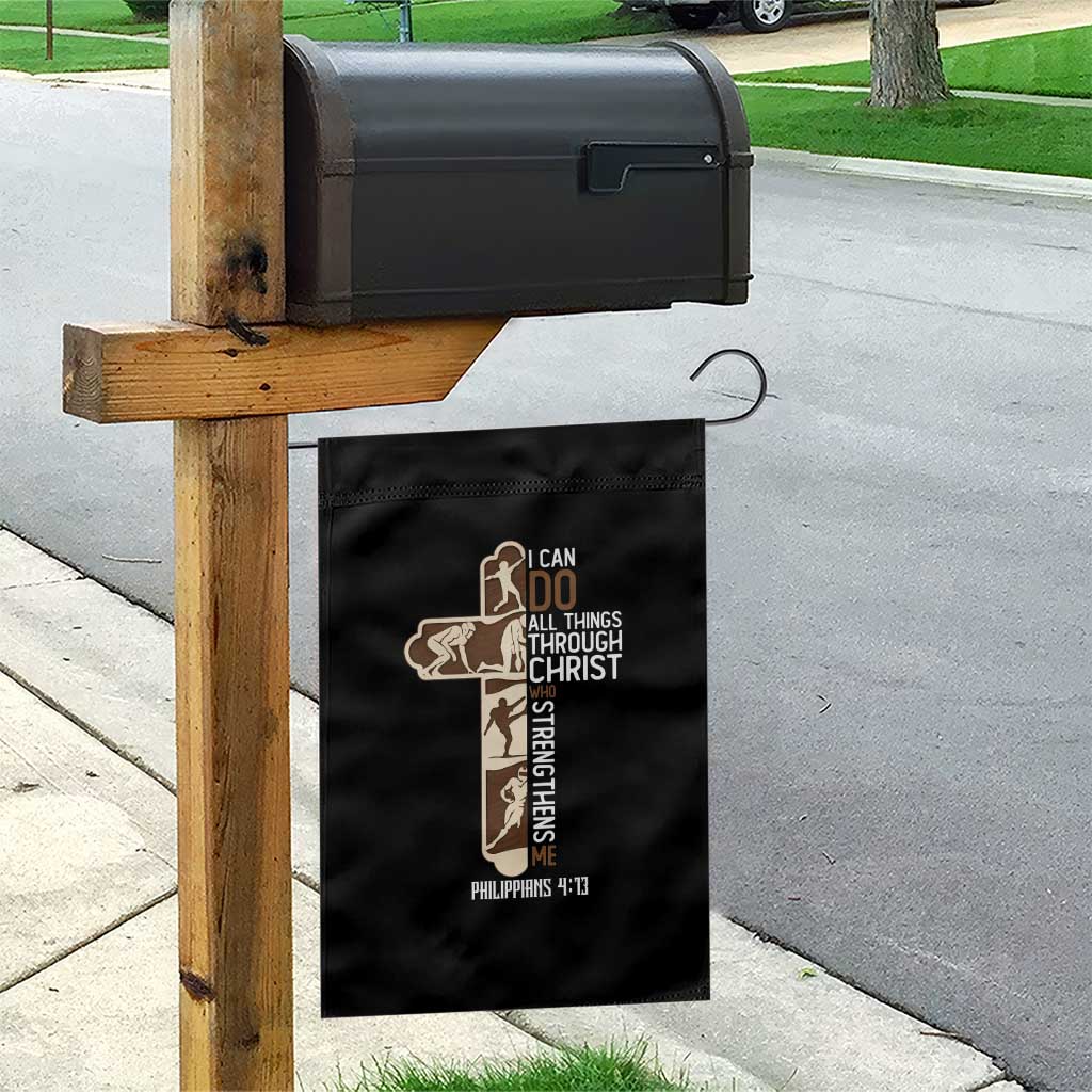 Christian Football Player Gift Garden Flag God Gives Me Strength TS12 Print Your Wear