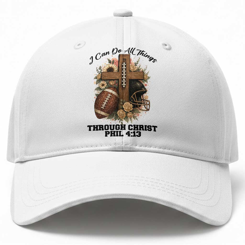 Christian Motivation Gift Baseball Cap I Can Do All Things Through Christ Bible Verse TS12 Print Your Wear