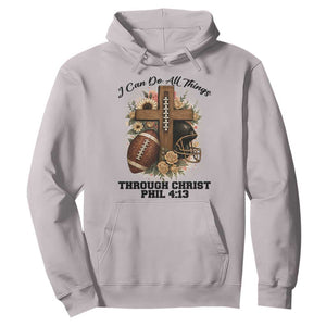 Christian Motivation Gift Hoodie I Can Do All Things Through Christ Bible Verse TS12 Ice Gray Print Your Wear