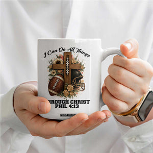 Christian Motivation Gift Coffee Mug I Can Do All Things Through Christ Bible Verse TS12 Print Your Wear