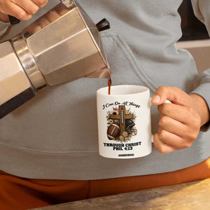 Christian Motivation Gift Coffee Mug I Can Do All Things Through Christ Bible Verse TS12 Print Your Wear