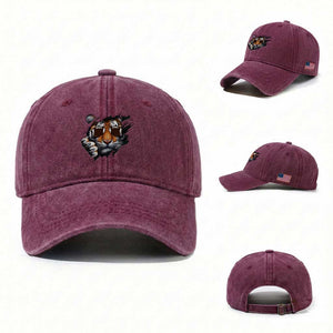Funny CFBT Gift For Fan Washed Cotton Baseball Cap TS12 Washed Cap Universal Fit Burgundy Print Your Wear