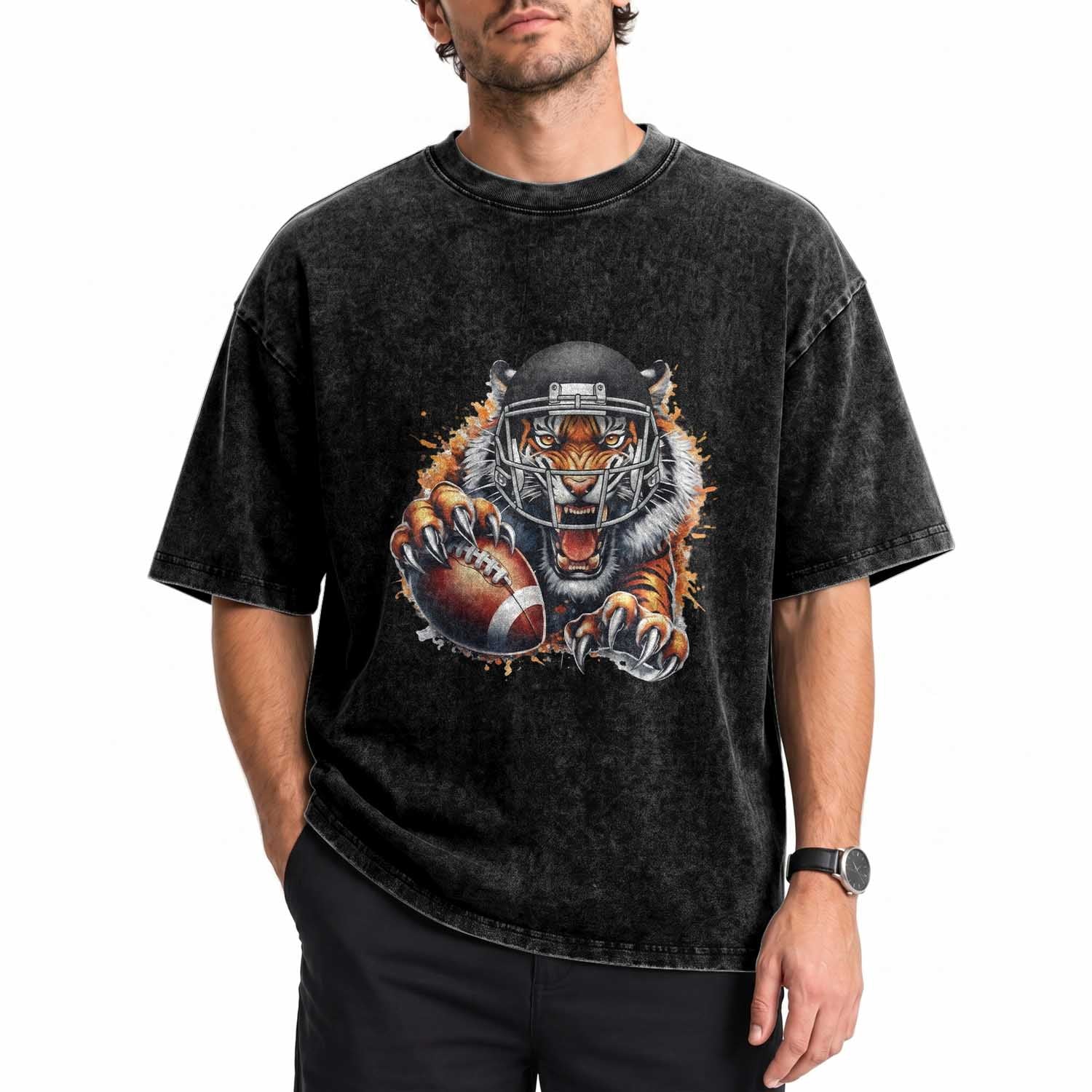 Funny OHBF Football Lover Gift Washed Cotton T-Shirt