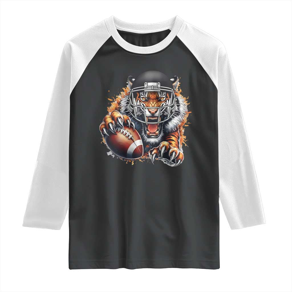 Funny OHBF Football Lover Gift Raglan Shirt TS12 Black White Print Your Wear