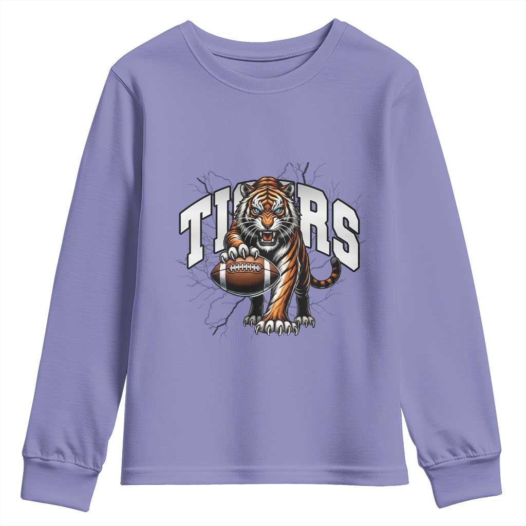 Funny BFT Gift For Football Lover Youth Sweatshirt TS12 Violet Print Your Wear