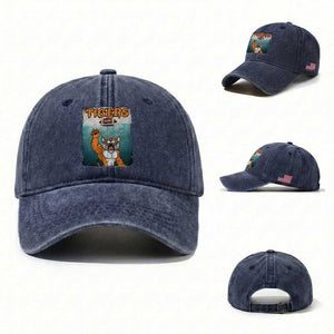 Funny BFT Horror Parody Gift Washed Cotton Baseball Cap TS12 Washed Cap Universal Fit Navy Print Your Wear