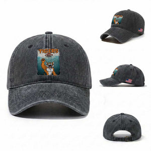 Funny BFT Horror Parody Gift Washed Cotton Baseball Cap TS12 Washed Cap Universal Fit Dark Gray Print Your Wear
