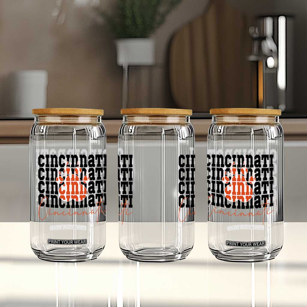 CF TGR Paw Football Lover Gift Glass Can TS12 Print Your Wear