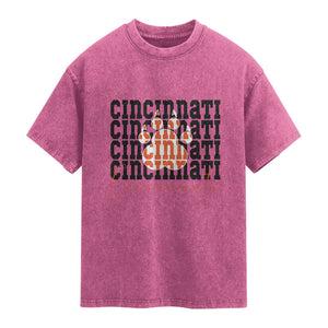 CF TGR Paw Football Lover Gift Washed Cotton T-Shirt