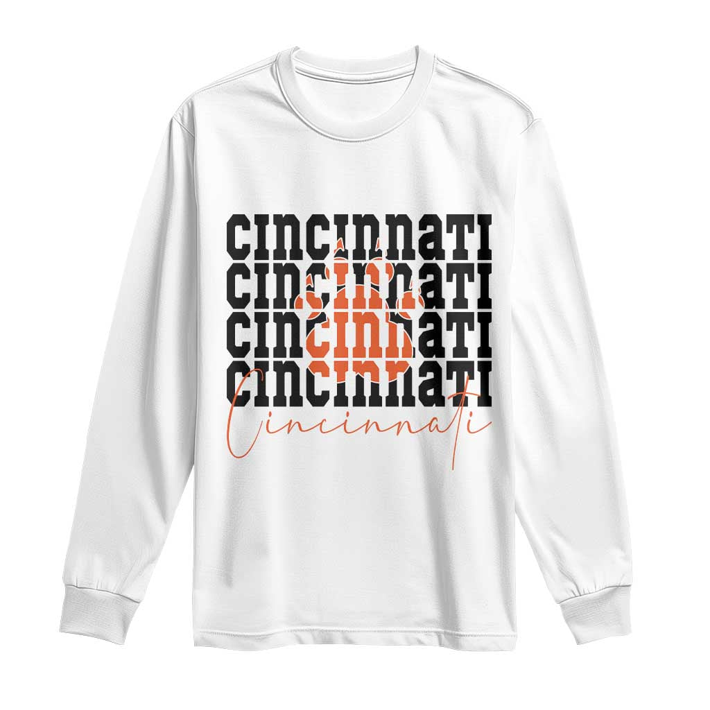 CF TGR Paw Football Lover Gift Long Sleeve Shirt TS12 White Print Your Wear