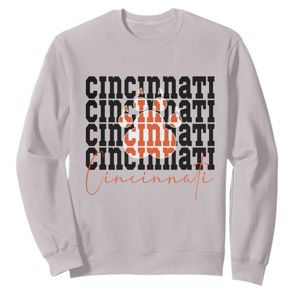 CF TGR Paw Football Lover Gift Sweatshirt TS12 Ice Gray Print Your Wear