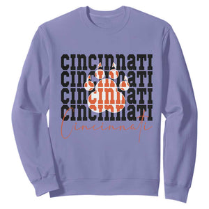 CF TGR Paw Football Lover Gift Sweatshirt TS12 Violet Print Your Wear