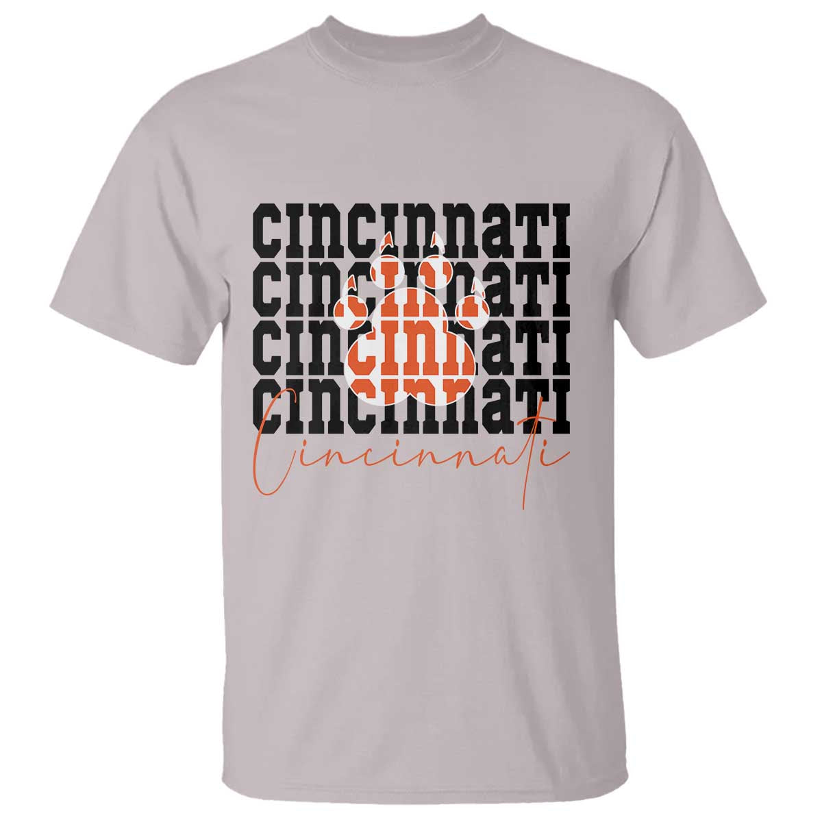 CF TGR Paw Football Lover Gift T Shirt TS12 Ice Gray Print Your Wear