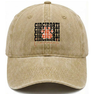 CF TGR Paw Football Lover Gift Washed Cotton Baseball Cap TS12 Print Your Wear