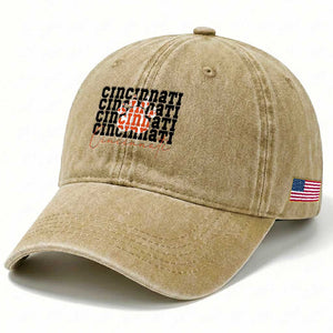 CF TGR Paw Football Lover Gift Washed Cotton Baseball Cap TS12 Print Your Wear