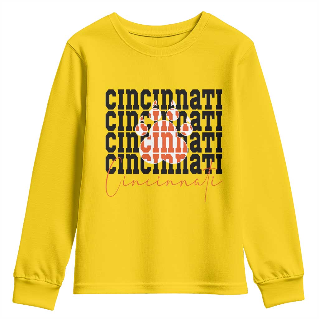 CF TGR Paw Football Lover Gift Youth Sweatshirt TS12 Daisy Print Your Wear