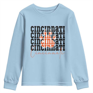 CF TGR Paw Football Lover Gift Youth Sweatshirt TS12 Light Blue Print Your Wear