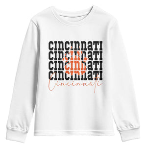 CF TGR Paw Football Lover Gift Youth Sweatshirt TS12 White Print Your Wear