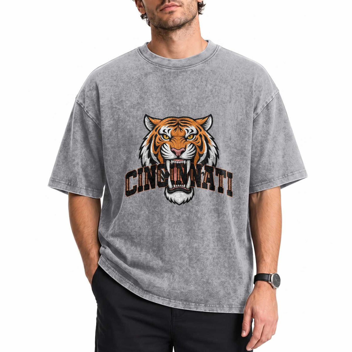 Roaring CFBT Game Day Fans Gift Washed Cotton T-Shirt